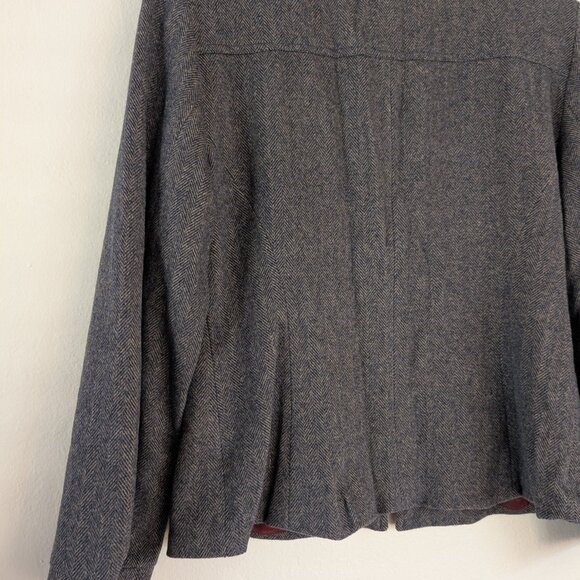 Vintage Jordan & Cole Brown Herringbone Wool Zip Up Jacket Old Money Classic S - Picture 6 of 13